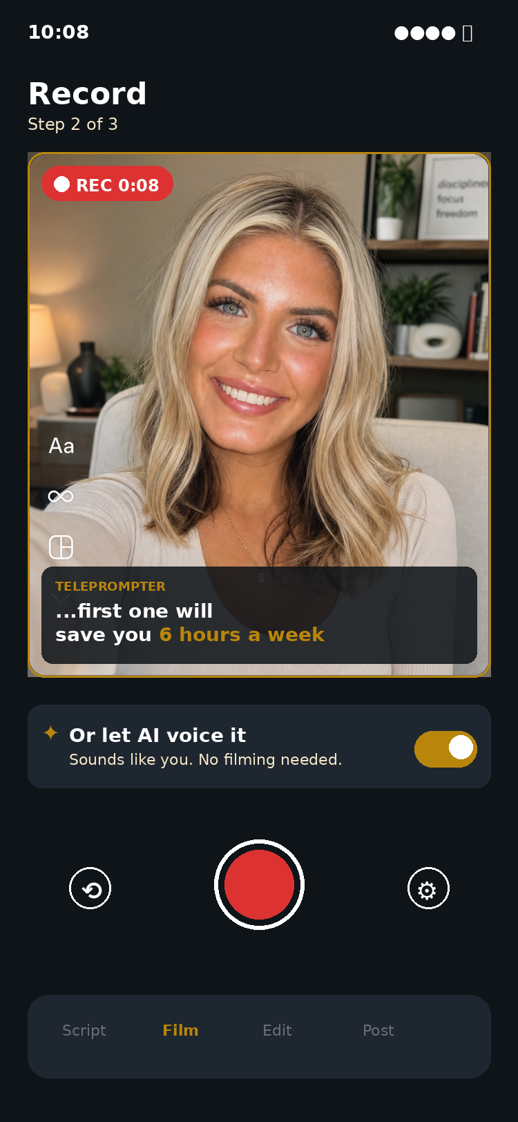 Record yourself or let AI voice it